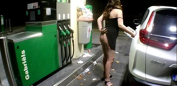  Flashing at the gas station